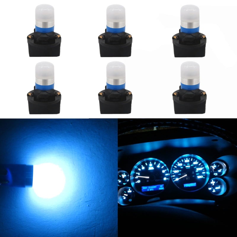 WLJH مصباح LED WLJH أزرق جليدي 194 T10 W5W PC195 PC194 PC168 مقبس لولبي لمجموعة أدوات القياس لوحة العدادات 12V ساطع للغاية، عبوة من 6 - Image 1